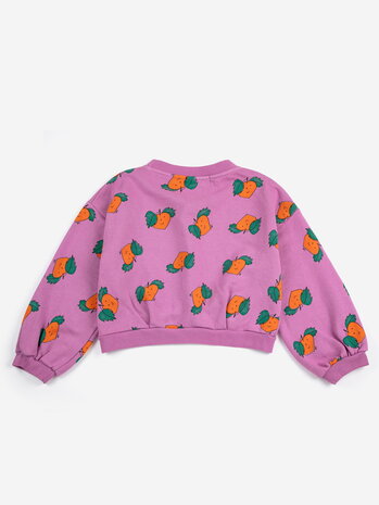 Bobo Choses Tangerine all over cropped sweatshirt