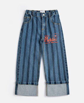 Bobo Choses Pickles The Dog Striped denim pants