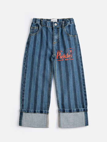 Bobo Choses Pickles The Dog Striped denim pants