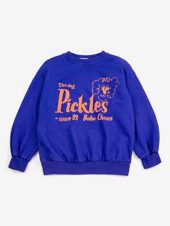 Bobo Choses blauwe sweater Pickles The Dog