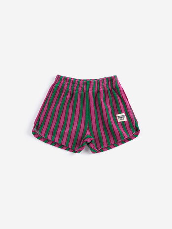 Bobo Choses Striped terry cloth shorts