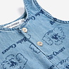 Bobo Choses Pickles The Dog all over denim baby playsuit
