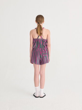 Bobo Choses Striped terry cloth playsuit