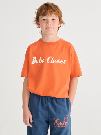 Bobo Choses oranje t-shirt met logo