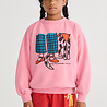 Bobo Choses roze sweater met print Dog Friendship