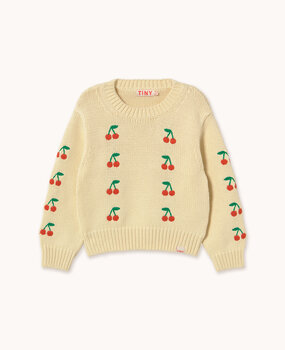 Tiny Cottons Mini Cherries Sweater dusty yellow