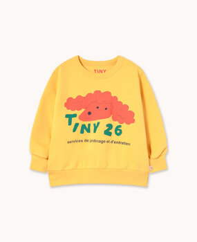 Tiny Cottons Red Dog Graphic Sweatshirt soft yellow