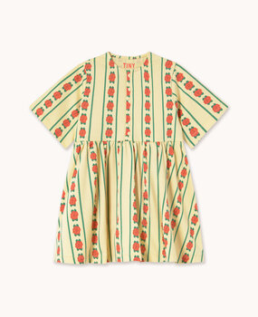 Tiny Cottons Rose Pattern Dress dusty yellow