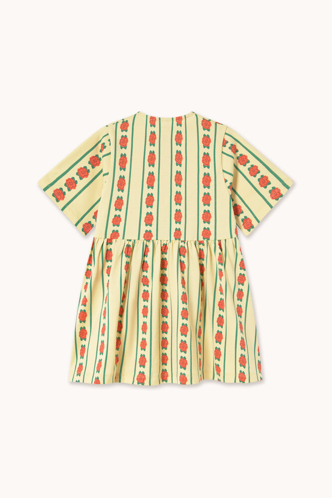 Tiny Cottons Rose Pattern Dress dusty yellow
