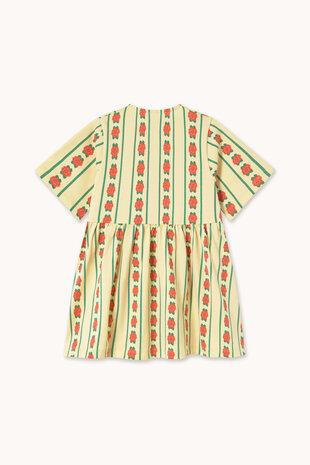 Tiny Cottons jurk met print Rose Pattern Dress dusty yellow