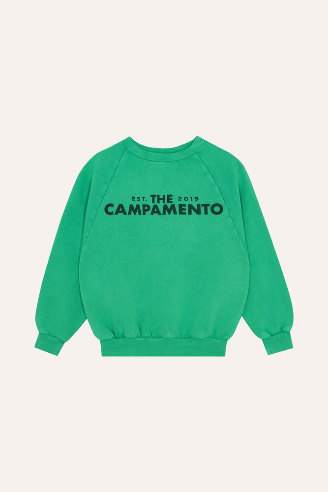 The Campamento groene sweater met logo The Campamento groene sweater met logo