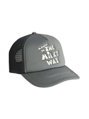 Mini Rodini grijze cap - The milky way emb trucker cap grey