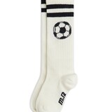Mini Rodini Football knee-high socks off white