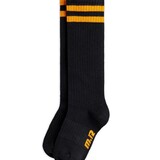 Mini Rodini Football stripe knee-high socks black