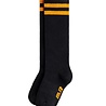 Mini Rodini kniekousen - Football stripe knee-high socks black