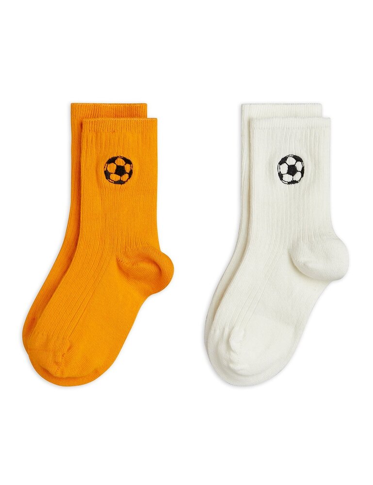 Mini Rodini Football emb ribbed 2-pack socks