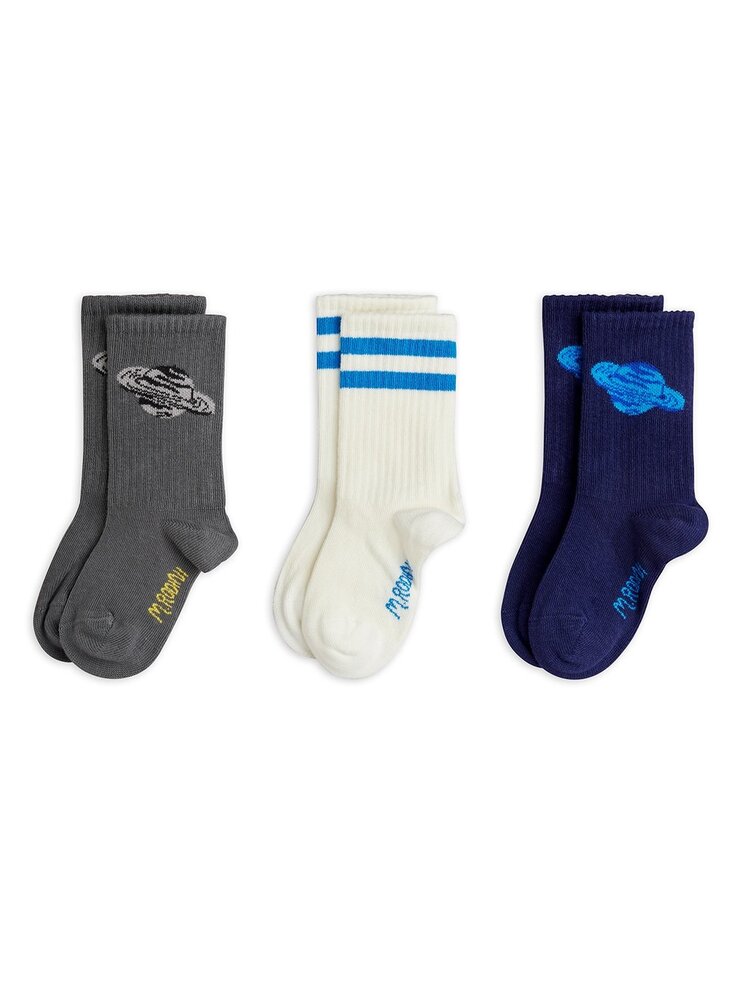 Mini Rodini Planet 3-pack socks multi