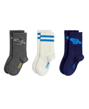 Mini Rodini Planet 3-pack socks multi