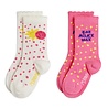 Mini Rodini The milky way 2-pack socks pink