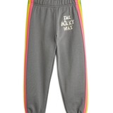 Mini Rodini The milky way rainbow panel sweatpants grey