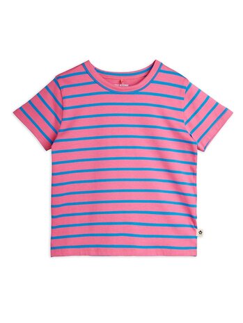 Mini Rodini Stripe yd ss tee pink Mini Rodini Stripe yd ss tee pink