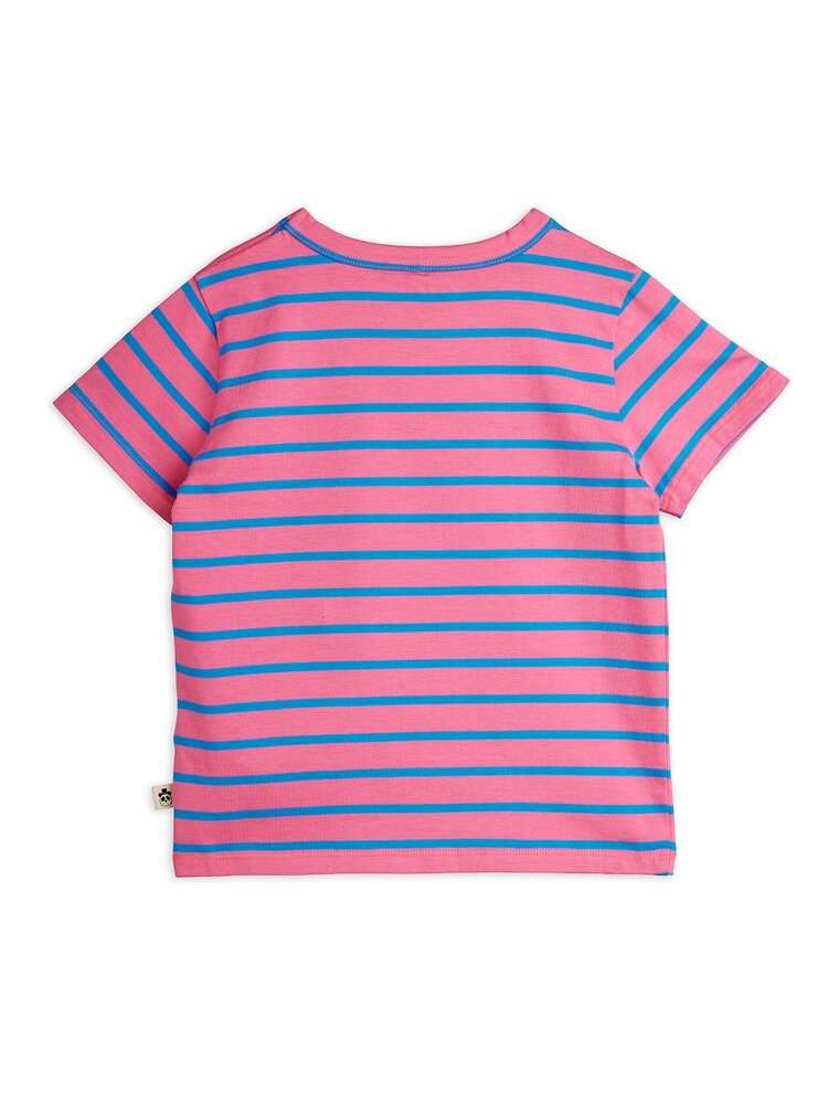 Mini Rodini Stripe yd ss tee pink Mini Rodini Stripe yd ss tee pink