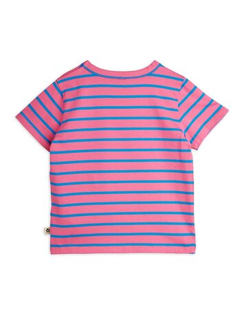 Mini Rodini roze gestreep t-shirt - Stripe yd ss tee pink