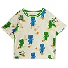 Mini Rodini Aliens aop ss tee off white