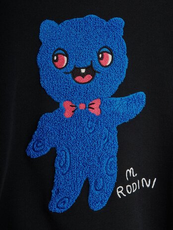 Mini Rodini trui - Alien chenille sweatshirt black