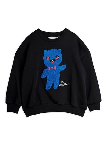 Mini Rodini Alien chenille sweatshirt black Mini Rodini Alien chenille sweatshirt black