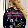 Mini Rodini United aliens unlimited satin baseball jacket