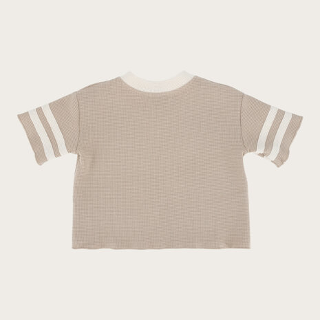 The Littlecuties shirt Kylie met korte mouwen beige