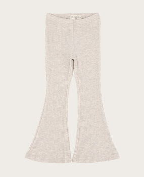 The Littlecuties FLAREPANTS RIB BEIGE MELANGE