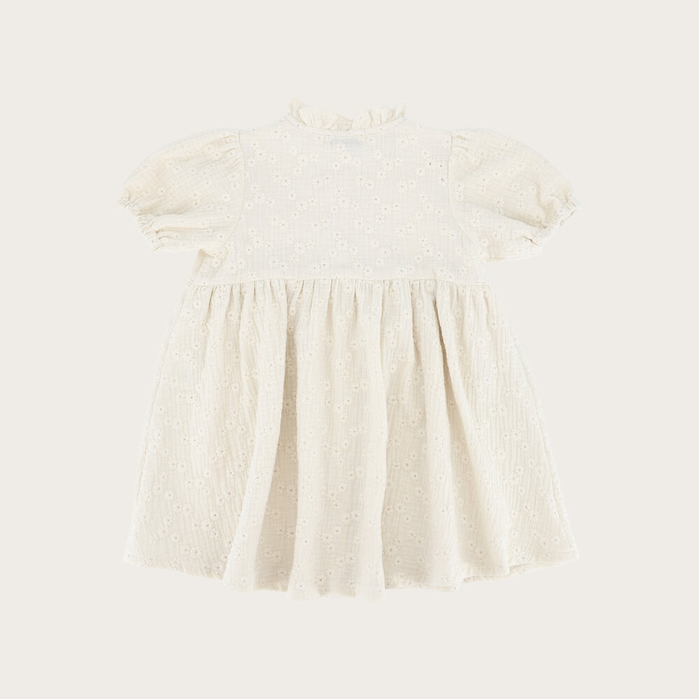 The Littlecuties DRESS VAYANA FLOWERS ECRU