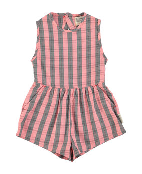Piupiuchick Short jumpsuit | pink checkered