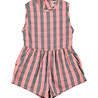 Piupiuchick korte jumpsuit met ruitjes Piupiuchick korte jumpsuit met ruitjes