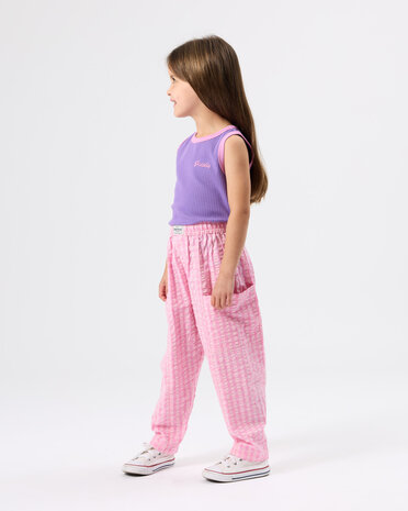 Goldie & Ace LIGHTWEIGHT GINGHAM KIT POCKET PANT PINK