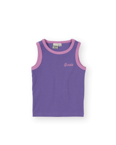 Goldie & Ace EMBROIDERED COLOUR POP RIB SINGLET PURPLE/PINK