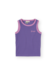 EMBROIDERED COLOUR POP RIB SINGLET PURPLE/PINK
