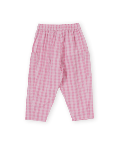 Goldie & Ace LIGHTWEIGHT GINGHAM KIT POCKET PANT PINK