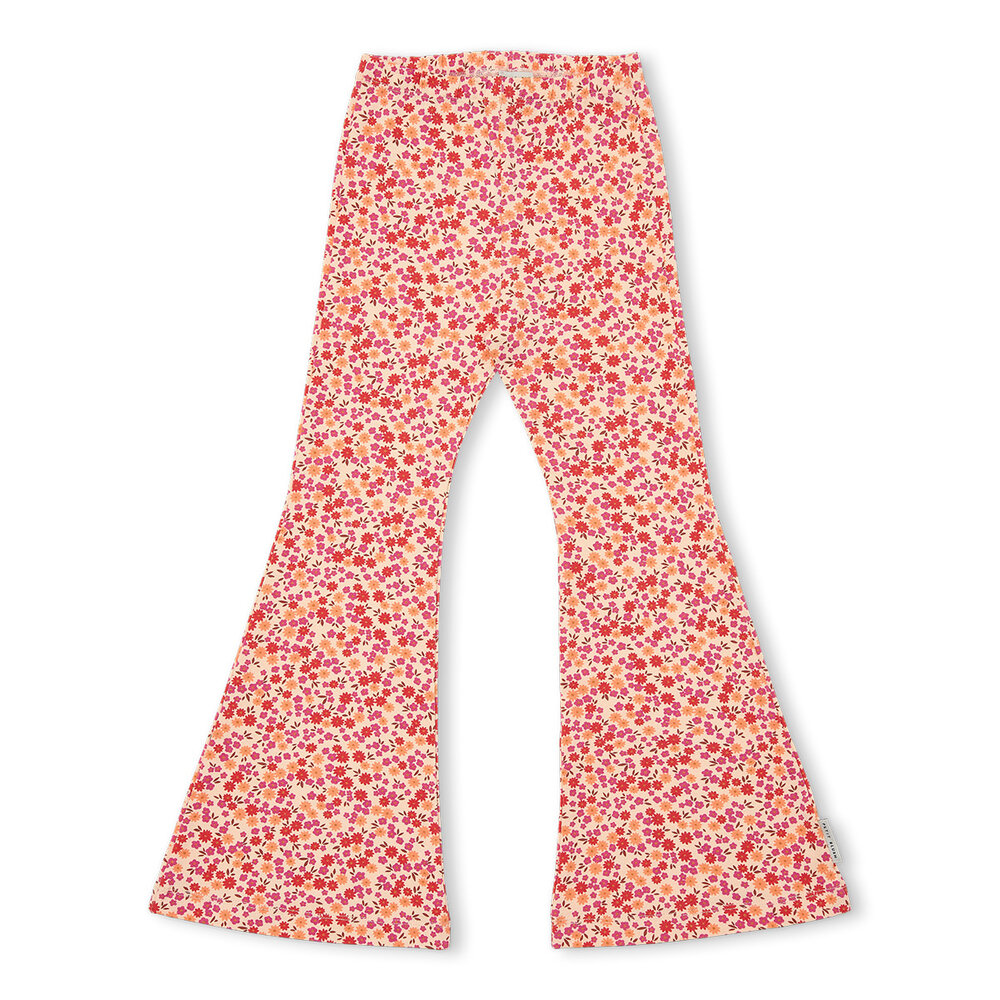 Petit Blush Bowie Flared Pants Small Flowers