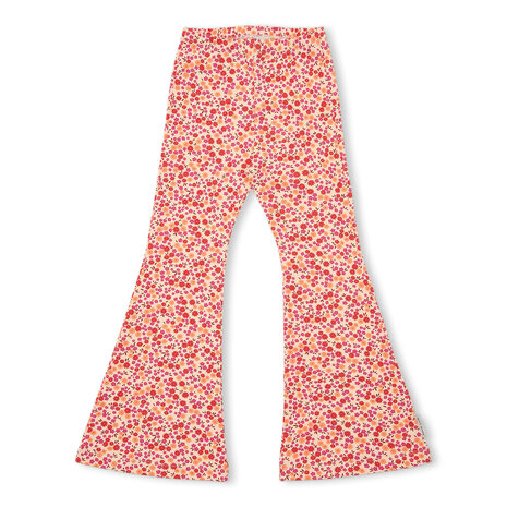 Petit Blush Bowie Flared Pants Small Flowers