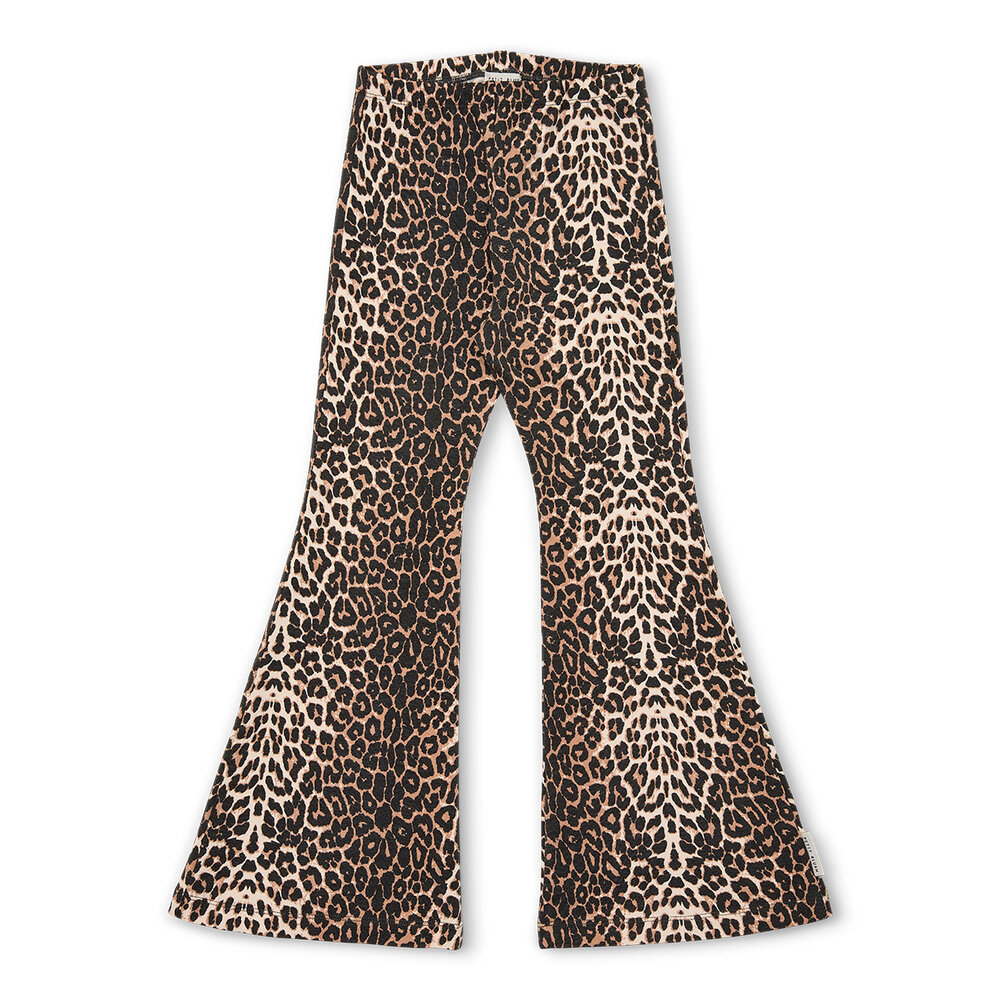 Petit Blush Bowie Flared Pants Leopard