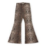 Petit Blush Bowie Flared Pants Leopard AOP