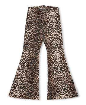 Petit Blush Bowie Flared Pants Leopard AOP