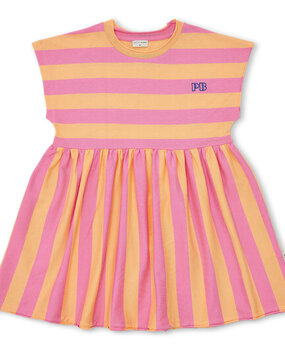 Petit Blush Stripe Dress Cashmere Rose Peach Cobbler