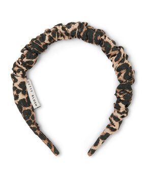 Petit Blush Smocked Headband Leopard
