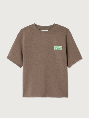 American Vintage Evona Sweatshirt korte mouw Marron Surteint