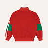 The Campamento Red Color Block Zipped Sweatshirt