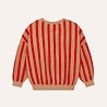 The Campamento sweater camel met rode strepen The Campamento sweater camel met rode strepen